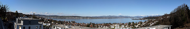 View of lake Zurich from Richterswil