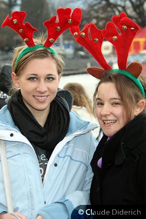 Traditional Santa Claus swimming competition